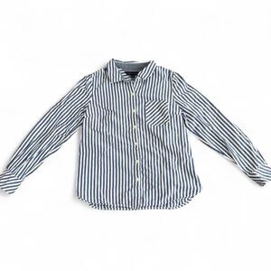 Tommy Hilfiger blue and white striped button-up shirt Size M